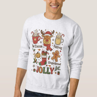 Sudadera Dibujo animado navideño retro alegre