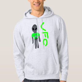 Sudadera dibujo animado ovni alienígena gris