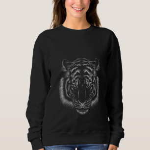Sudadera Dibujo artístico de la cabeza del tigre de Bengala