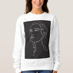 Sudadera Dibujo de arte de línea de la mujer - Vive tus sue