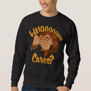 Sudadera Dibujo de búho de dibujos animados divertido y des