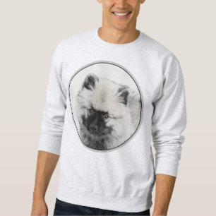 Sudadera Dibujo de cachorros de Keeshond - Arte de perros o
