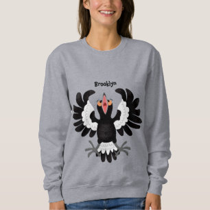 Sudadera Dibujo de caricatura de urraca australiana diverti