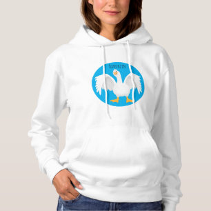 Sudadera Dibujo de ganso doméstico curioso y divertido