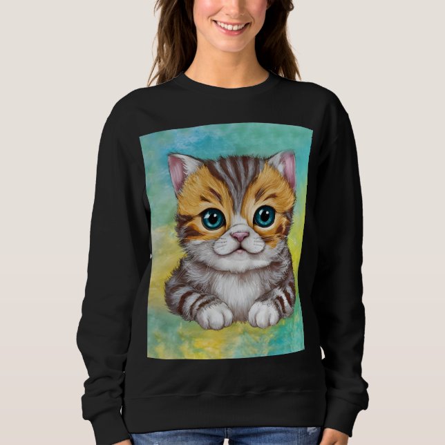 Sudadera Dibujo de gato (Anverso)