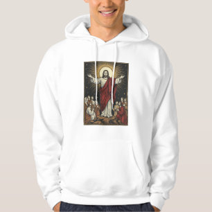 Sudadera Dibujo de grabado cristiano Gloria radiante Jesús