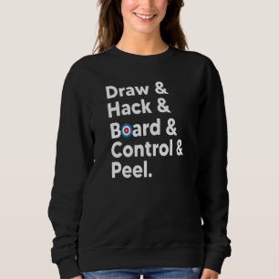 Sudadera Dibujo de memo de curado Hack Board Control Peelin