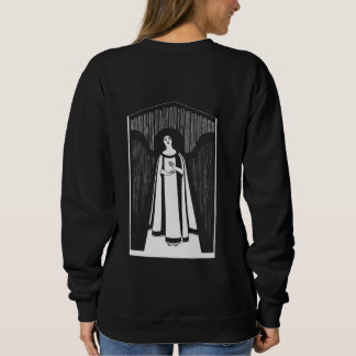 Sudadera Dibujo de mujer abstracta Arte vintage minimalista