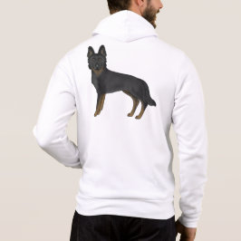 Sudadera Dibujo de perro Cartoon GSD Pastor Alemán Bi-Black