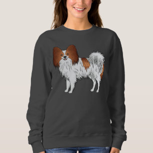 Sudadera Dibujo de perro de dibujos animados lindo Papillon