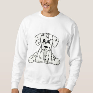 Sudadera Dibujo de perro de peluche dálmata contorno simple
