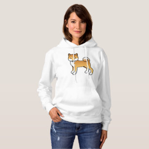 Sudadera Dibujo de perro Shiba Inu rojo caricatura de perro
