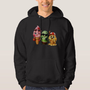 Sudadera Dibujo de Personaje Kawaii del Equipo de Helado Di