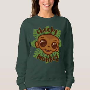 Sudadera Dibujo de primate de dibujos animados mono travies