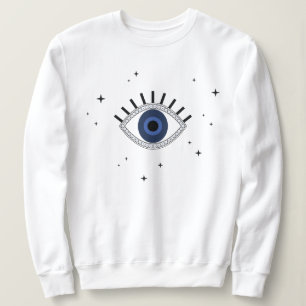 Sudadera Dibujo de símbolos mágicos de mínimos oculares azu
