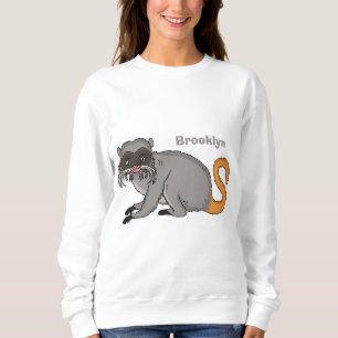 Sudadera Dibujo de Tamarin Emperador lindo estilo caricatur