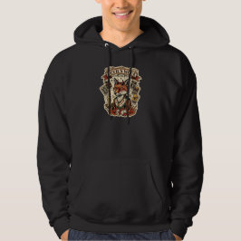 Sudadera Dibujo de tatuaje de carta de tarot de Zorro Astut