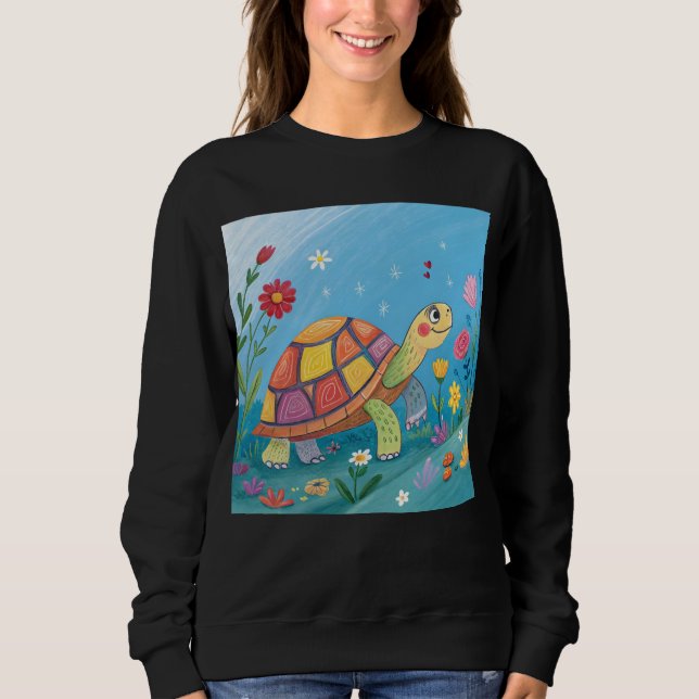Sudadera Dibujo de tortuga bebé (Anverso)