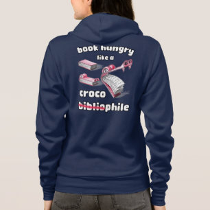 Sudadera Dibujo de un croco bibliófilo de libro divertido