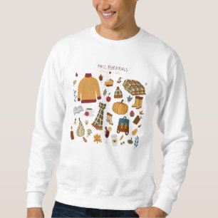 Sudadera Dibujo digital básico de otoño