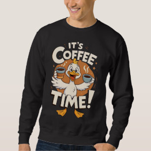 Sudadera Dibujo divertido de pato de dibujos animados en ho