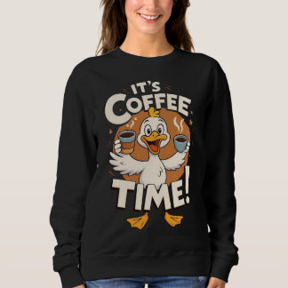 Sudadera Dibujo divertido de pato de dibujos animados en ho