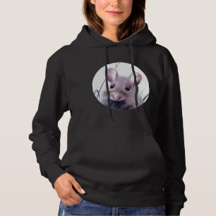 Sudadera Dibujo divertido del ratón en la naturaleza del ca