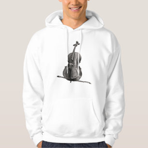 Sudadera Dibujo en negro y blanco de violonchelo