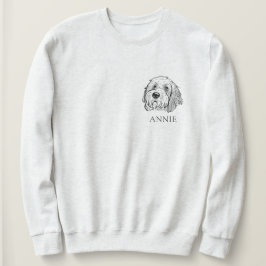 Sudadera Dibujo manual personalizado de perro goldendoodle