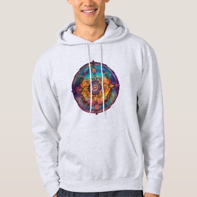 Sudadera Dibujo místico de tinta espiritual - tatuaje vibra (Anverso)
