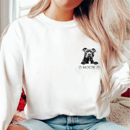 Sudadera Dibujo personalizado de mano de perro Staffy
