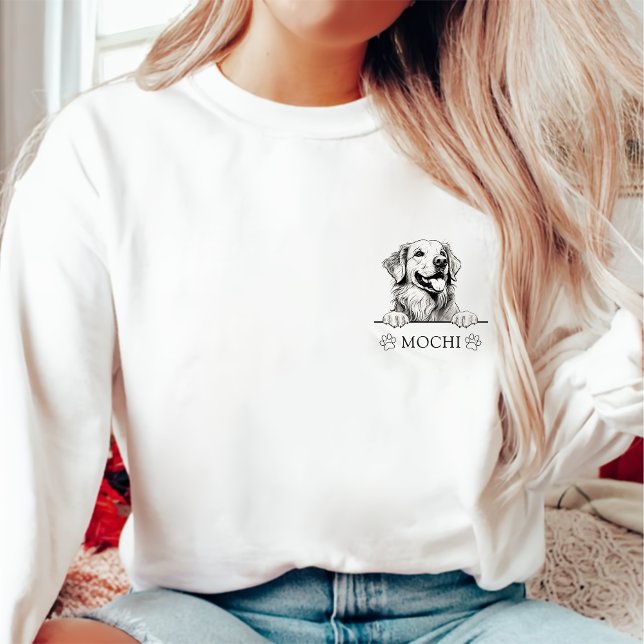 Sudadera Dibujo personalizado de mano del perro con recuper (Subido por el creador)