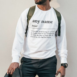 Sudadera Diccionario de definición de nombre personalizado 