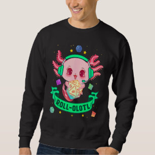 Sudadera Dice Axolotl Para Dragones D20 Rpg Gamer Fantasy G