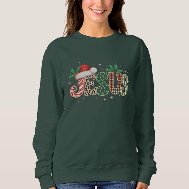 Sudadera Dicho religioso cristiano Jesús Fe Biblia Verso (Anverso)