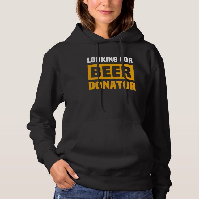 Sudadera Dichos de bebedores de cerveza Buscar patrocinador (Anverso)