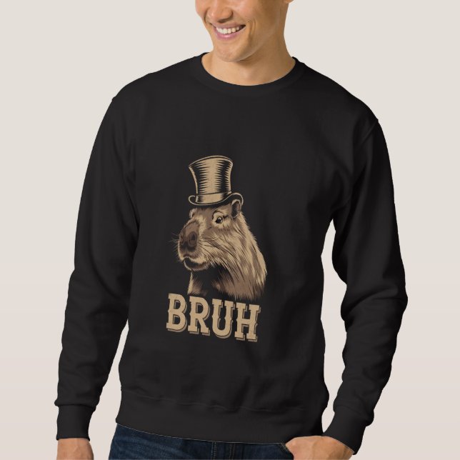 Sudadera Dichos Divertidos de Bruh Meme Divertido de Capiba (Anverso)