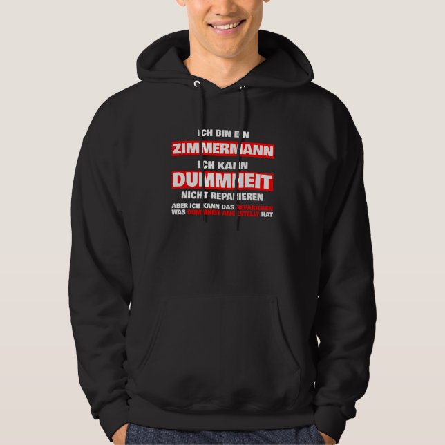 Sudadera dichos para hombres carpintero (Anverso)