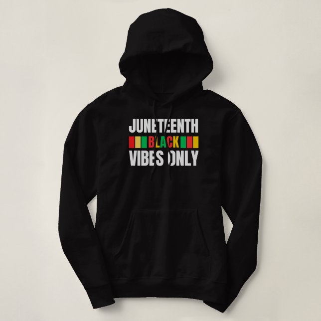 Sudadera Diecinueve Vibes Negras Solo Melanin Sista Bruh (Diseño del anverso)