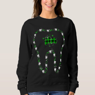 Sudadera Diente con Shamrock Dental Assistant Happy St Pat