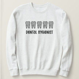 Sudadera Dientes de impresión de leopardo higiénico dental