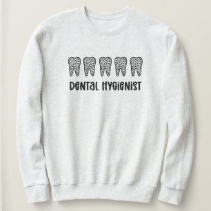 Sudadera Dientes de impresión de leopardo higiénico dental