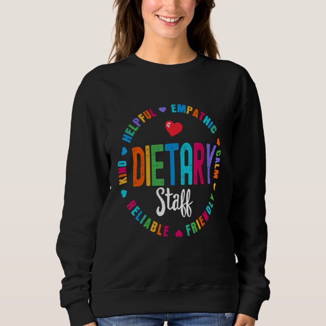 Sudadera Dietary Staff Appreciation Week healthcare Dietiti (Anverso)