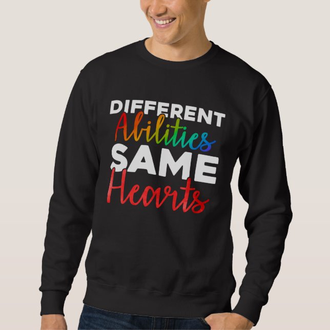 Sudadera Different Abilities Same Hearts Autism Awareness M (Anverso)