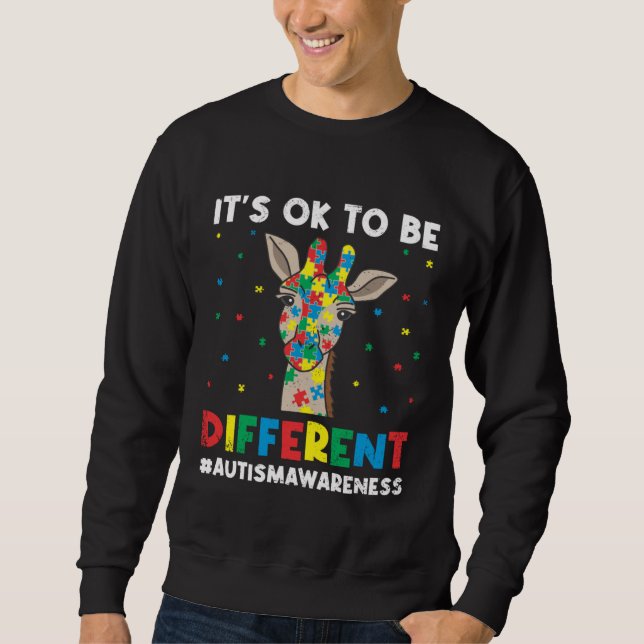 Sudadera Different Giraffe Love Support Autism Awareness (Anverso)