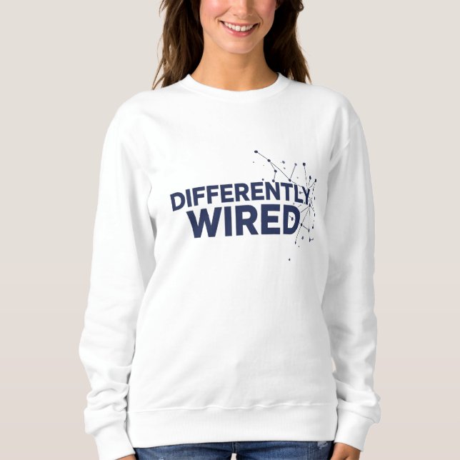 Sudadera Differently Wired – Autism Awareness Month Blue  (Anverso)