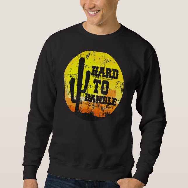 Sudadera Difícil De Manejar Las Plantas Cute Cactus Retro V (Anverso)