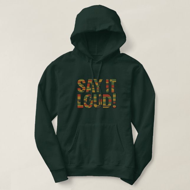SUDADERA DIGA LOUD-KENTE MULTI W/GREEN (Diseño del anverso)