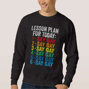 Sudadera Digamos Gay Rainbow Vintage Floral Stay Orgulloso