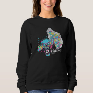 Sudadera Digibyte Mind Blowe Crypto Skull Art Dgb Cryptocur